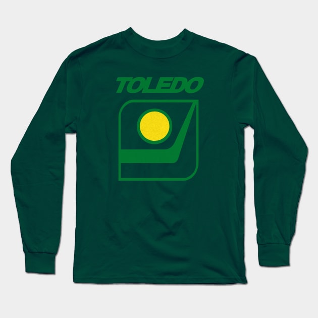 Defunct Toledo Goaldiggers IHL Hockey 1979 Long Sleeve T-Shirt by LocalZonly